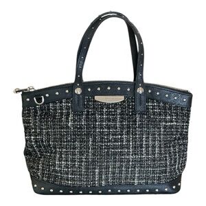 Henri Bendel West 57th studded tweed satchel/crossbody
